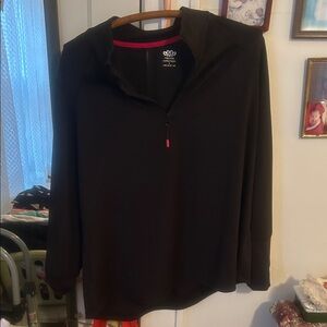 Maurices Black and Pink Quarter-Zip Pullover